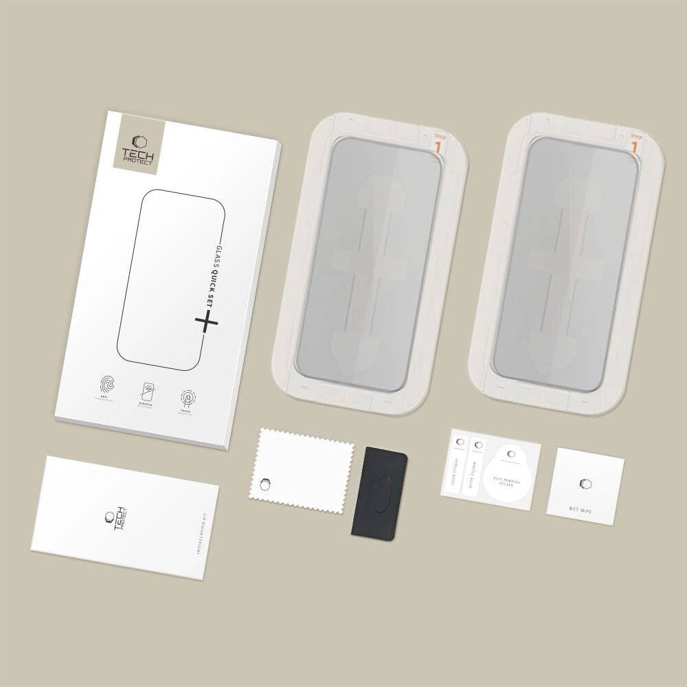 Tech-Protect Quick Set Spy+ Privacy Glass 2er-Pack iPhone 16 Pro