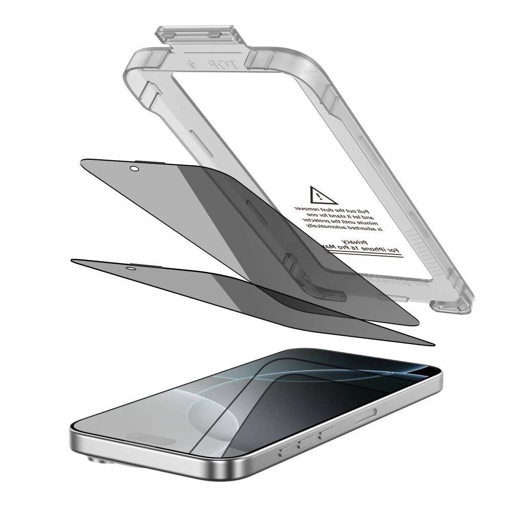 Tech-Protect Quick Set Spy+ Privacy Glass 2er-Pack iPhone 16 Pro