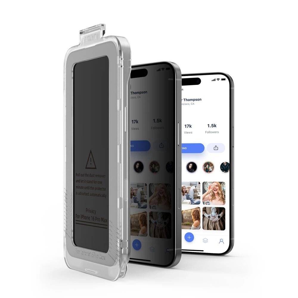 Tech-Protect Quick Set Spy+ Privacy Glass 2er-Pack iPhone 16 Pro