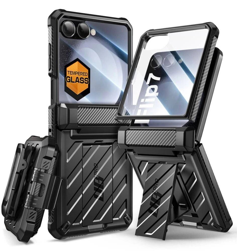 Supcase Unicorn Beetle Pro Hülle Samsung Galaxy Z Flip 7 - Schwarz