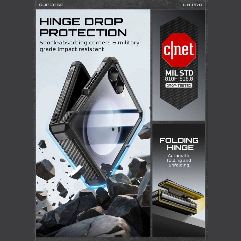 Supcase Unicorn Beetle Pro Hülle Samsung Galaxy Z Flip 7 - Schwarz