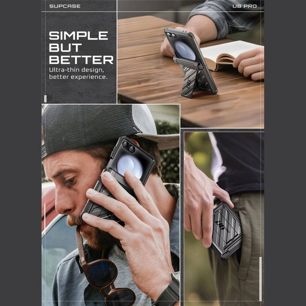 Supcase Unicorn Beetle Pro Hülle Samsung Galaxy Z Flip 7 - Schwarz