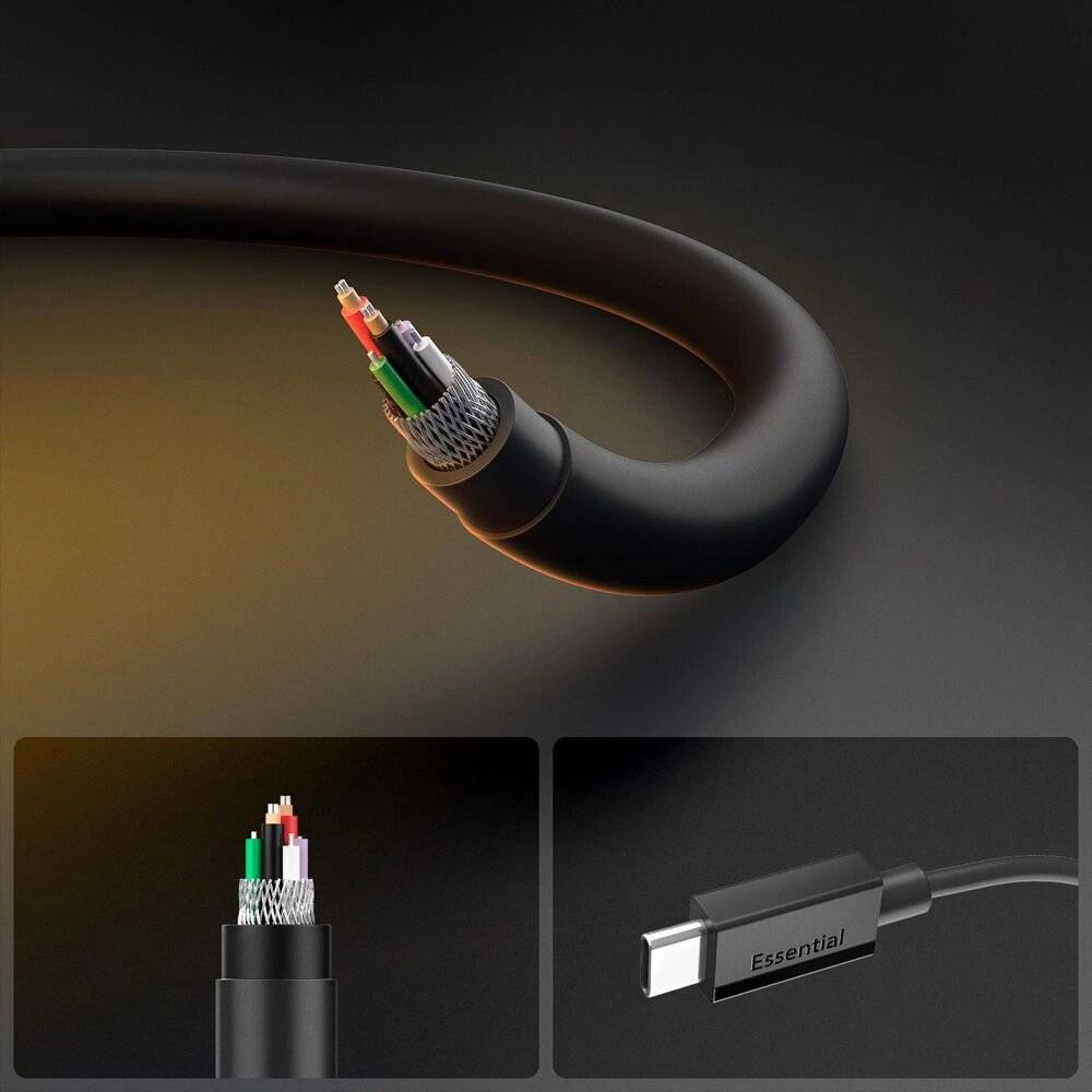 Spigen EB6010CC USB-C 60W Kabel 100 cm - Schwarz