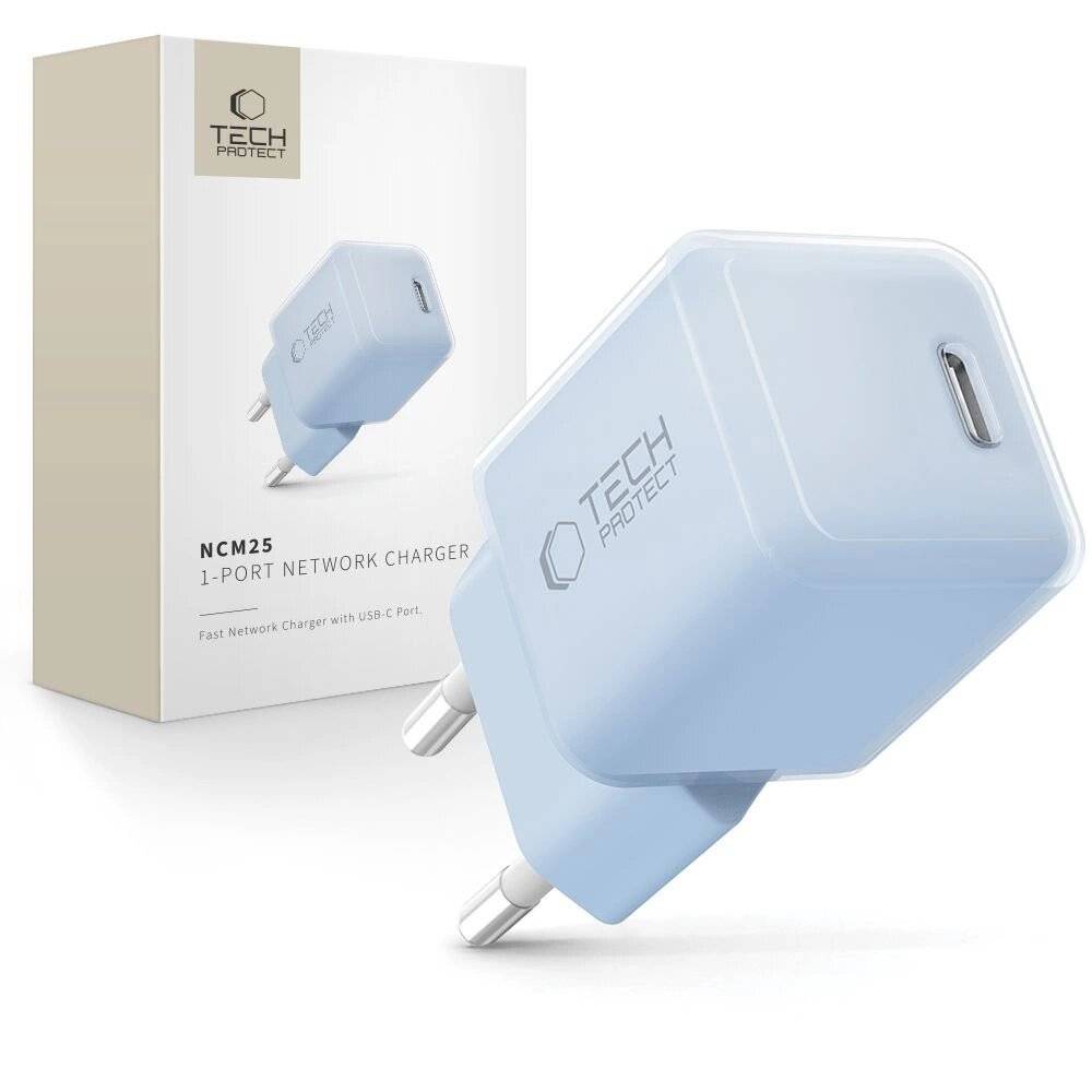 Tech-Protect NCM25 USB-C PD 25W Wandladegerät - Blau