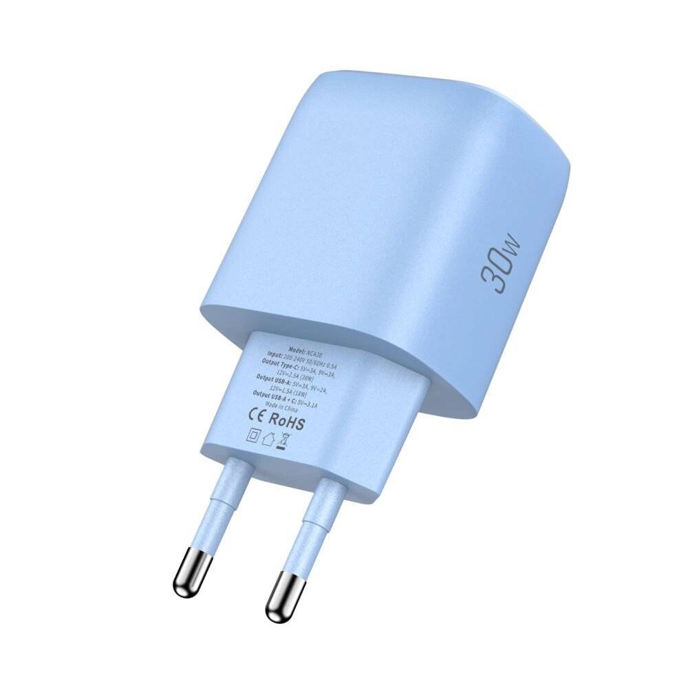 Tech-Protect NCA30 PD 30W QC3.0 USB-A / USB-C Wandladegerät - Blau