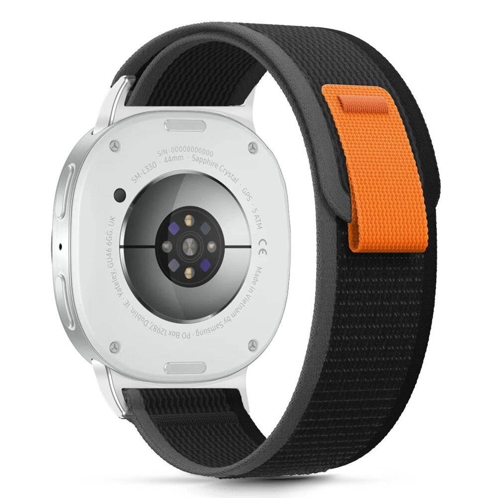 Tech-Protect Nylon-Streifenarmband Samsung Galaxy Watch 40/44/46 mm – Schwarz Orange