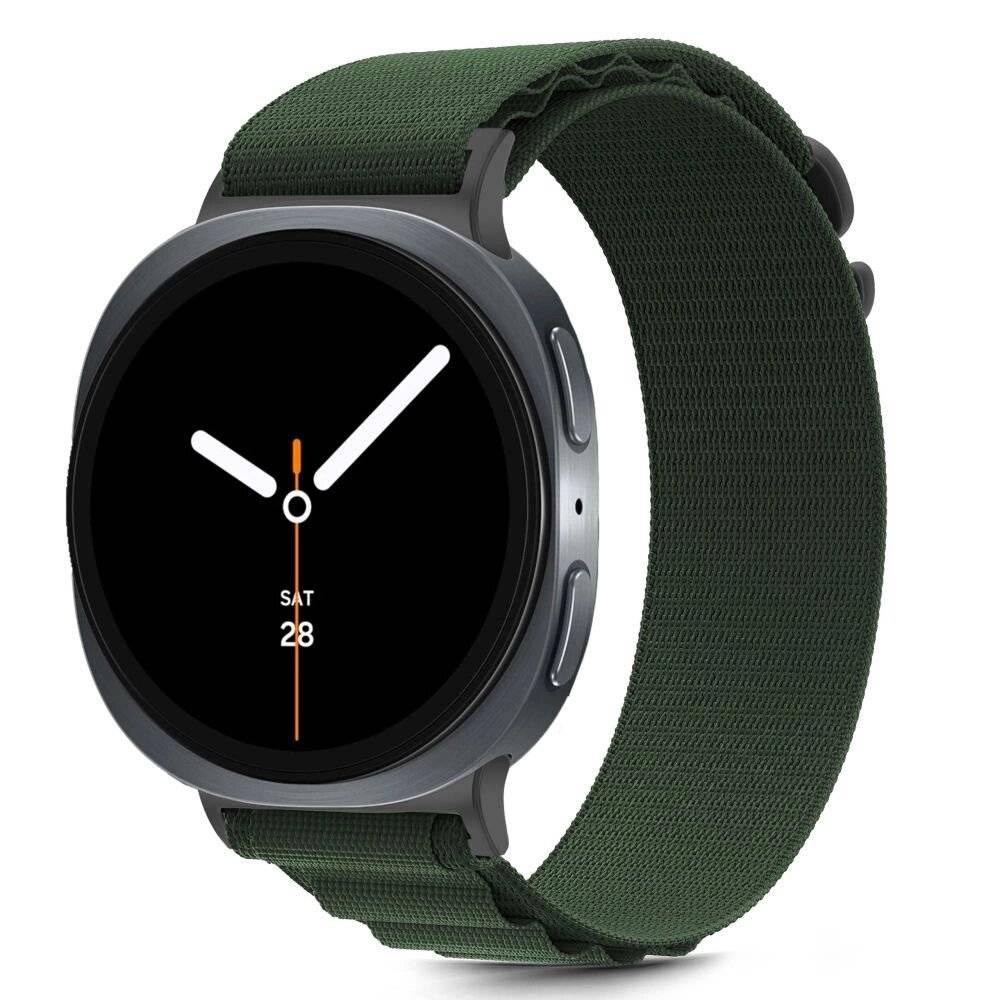 Tech-Protect Nylon-Streifenarmband Samsung Galaxy Watch 40/44/46 mm – Grün