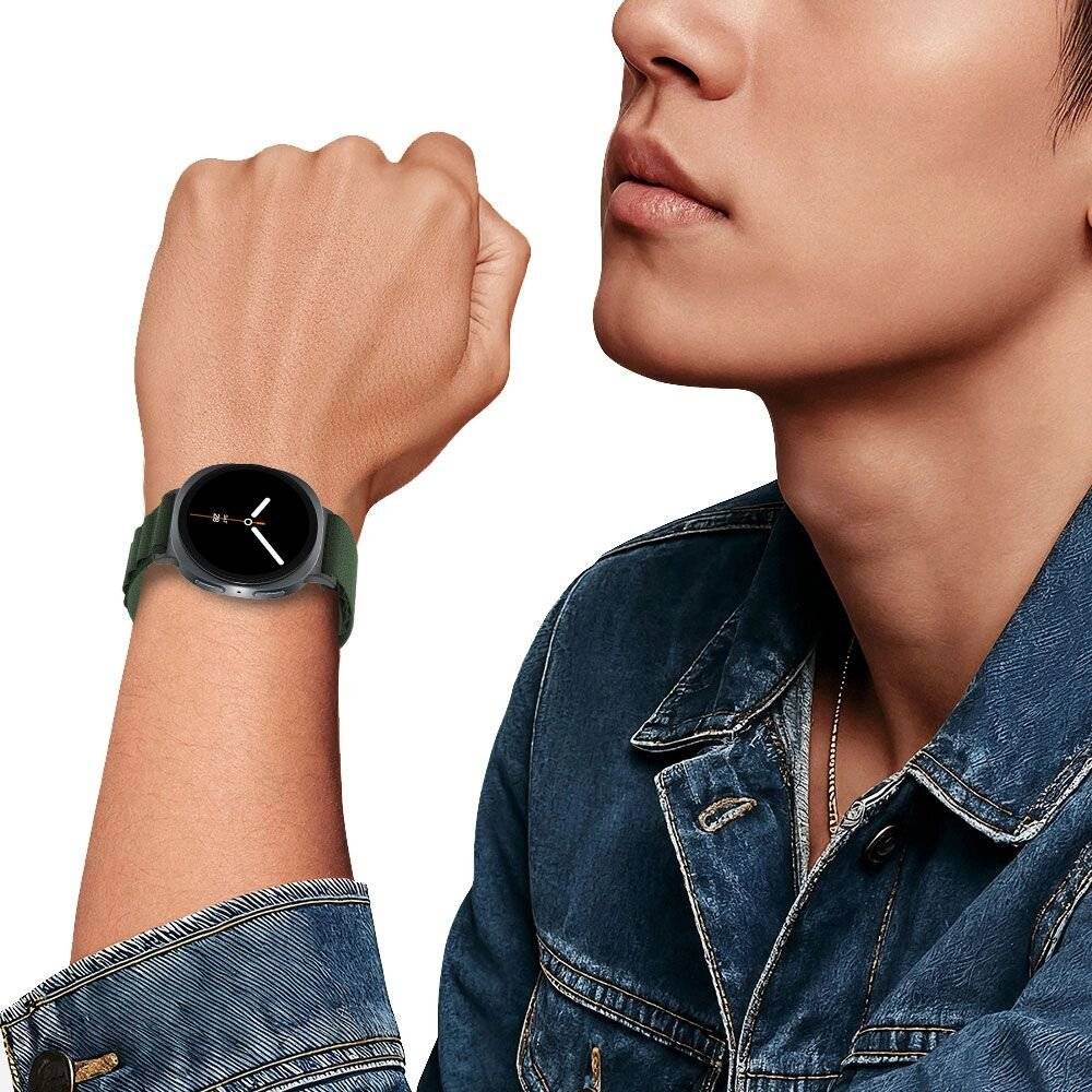 Tech-Protect Nylon-Streifenarmband Samsung Galaxy Watch 40/44/46 mm – Grün