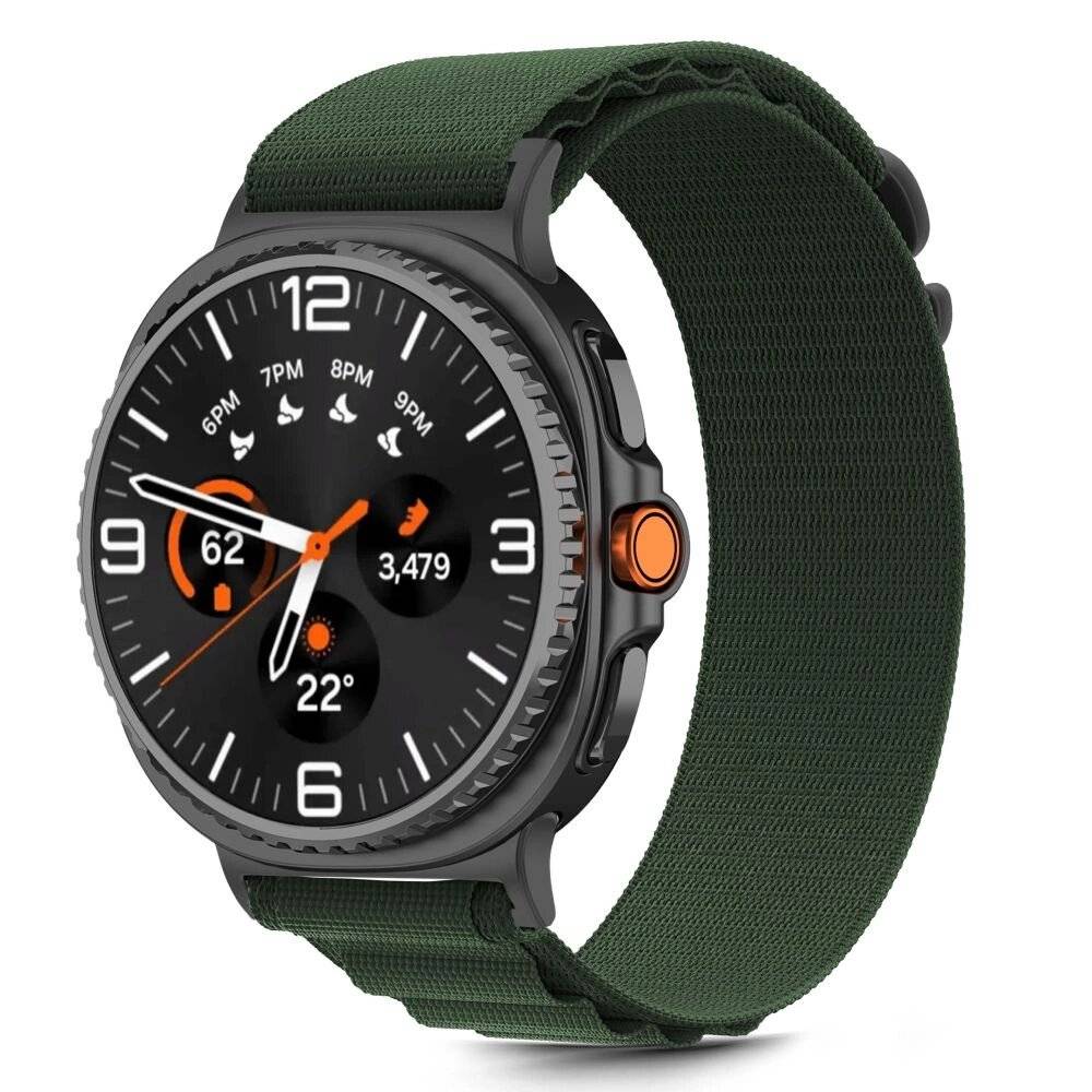 Tech-Protect Nylon-Streifenarmband Samsung Galaxy Watch 40/44/46 mm – Grün