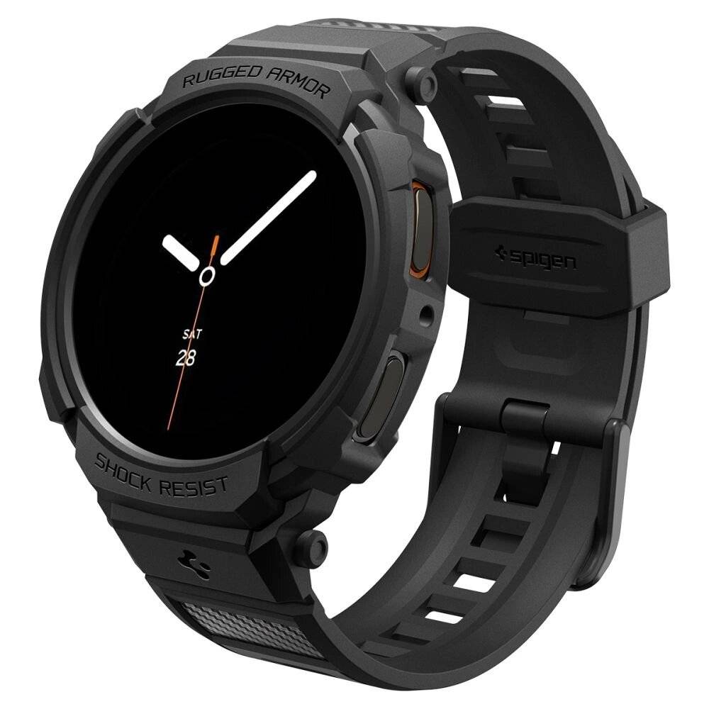 Spigen Rugged Armor Pro Armband Samsung Galaxy Watch 8 44 mm – Mattschwarz