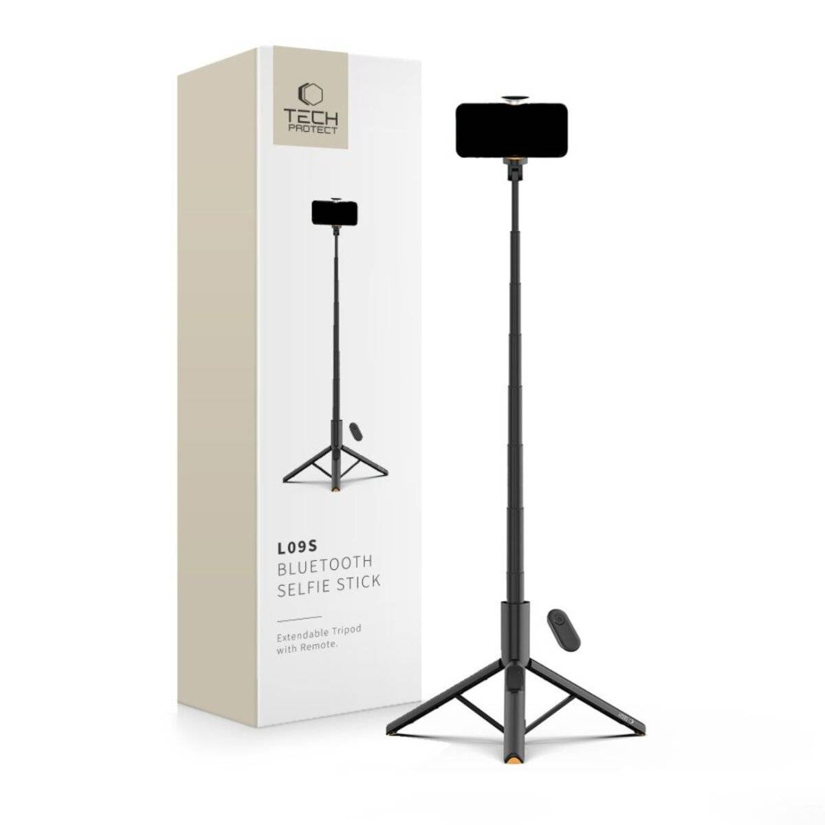 Selfie-Stick Tech-Protect L09S Stativ - Schwarz