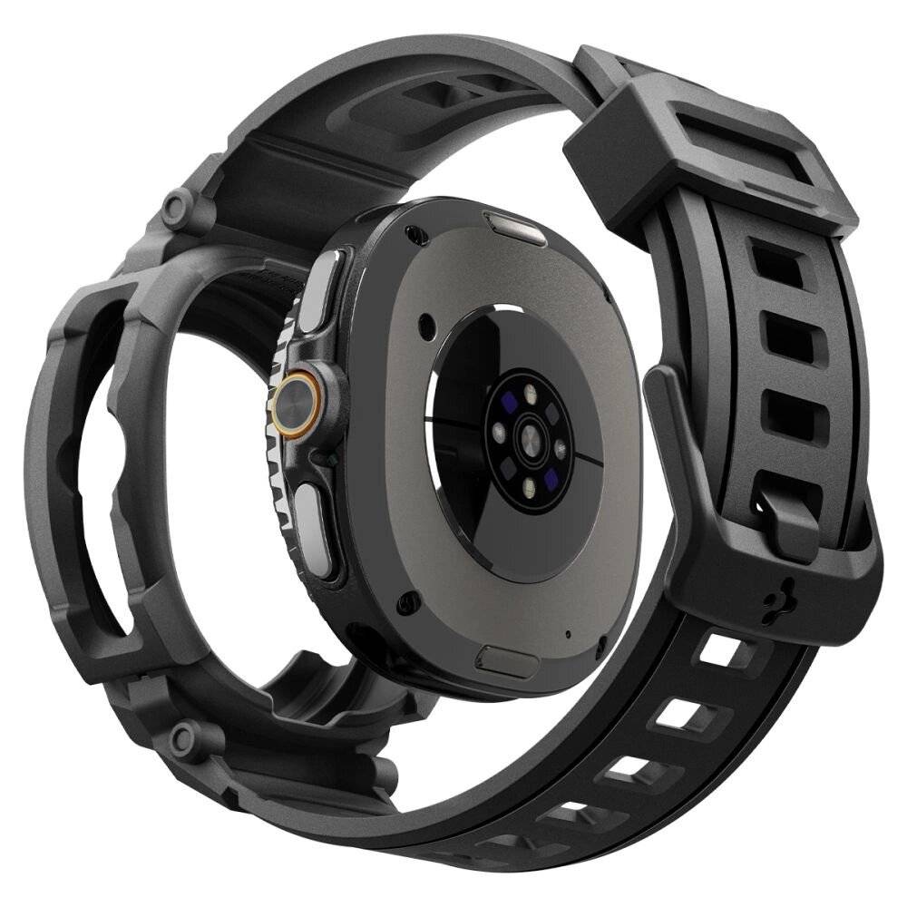 Spigen Rugged Armor Pro Armband Samsung Galaxy Watch 8 Classic 46 mm – Mattschwarz