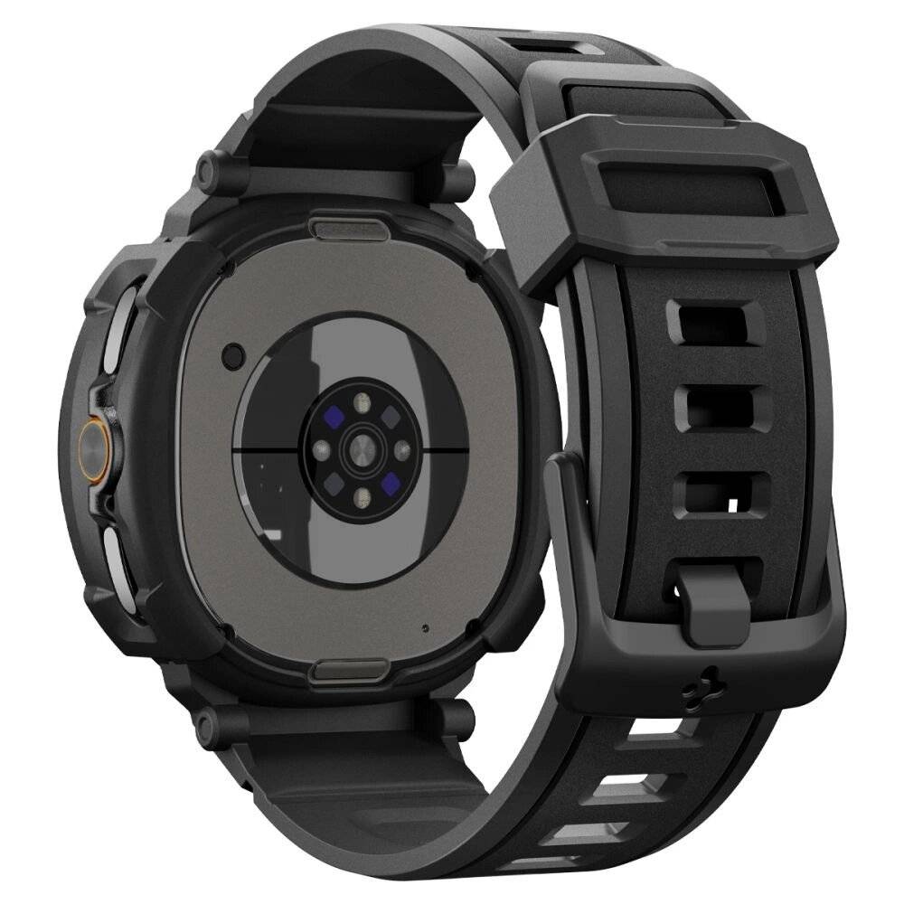 Spigen Rugged Armor Pro Armband Samsung Galaxy Watch 8 Classic 46 mm – Mattschwarz
