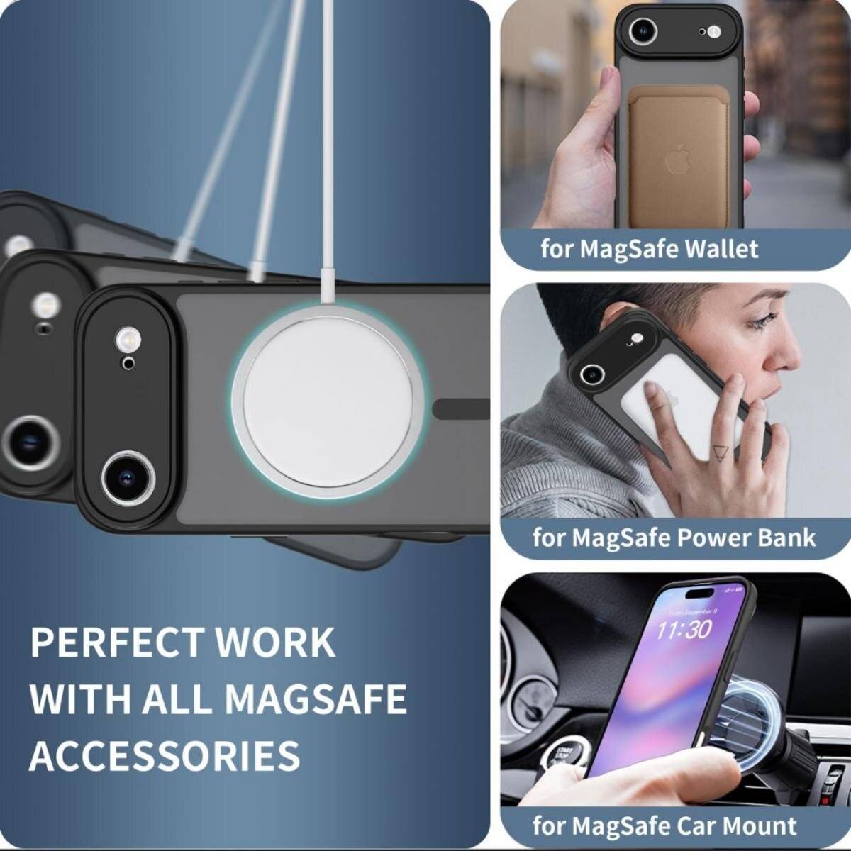 Tech-Protect BasicMag MagSafe Case iPhone 17 Air - Mattschwarz