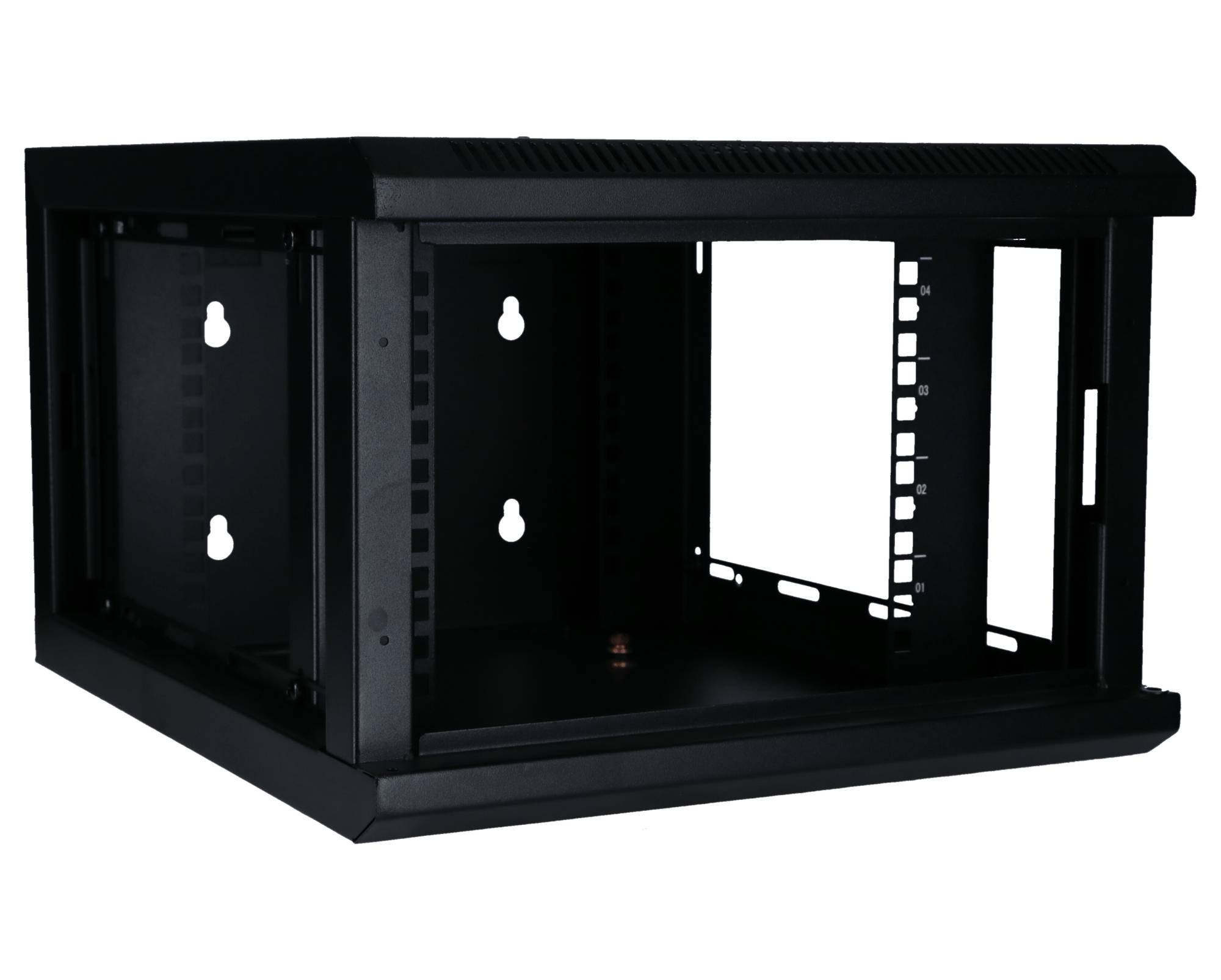 DSIT Danicom - 4 HE, 10” Serverschrank, mit Glastür, (BxTxH) 370x450x264mm