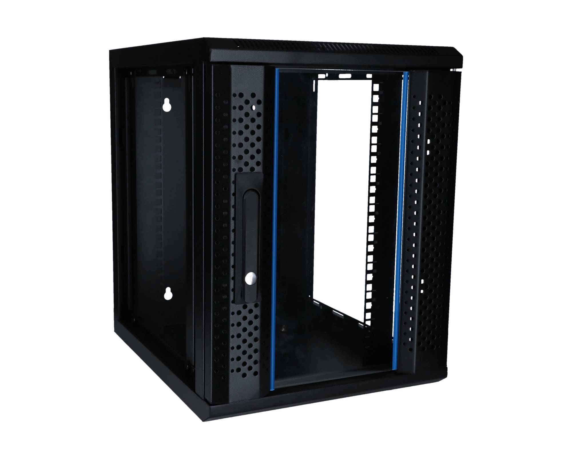 DSIT Danicom - 9 HE, 10” Serverschrank, mit Glastür, (BxTxH) 370x450x486mm