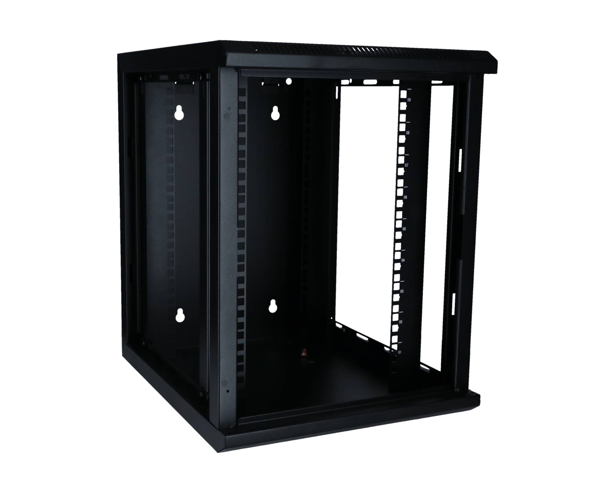 DSIT Danicom - 9 HE, 10” Serverschrank, mit Glastür, (BxTxH) 370x450x486mm