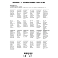 Schlagschraubernuss, 1/2 Zoll, 6pt, Cr-Mo, SW 11 Schlagschraubernuss, 1/2 Zoll, 6pt, Cr-Mo, SW 11