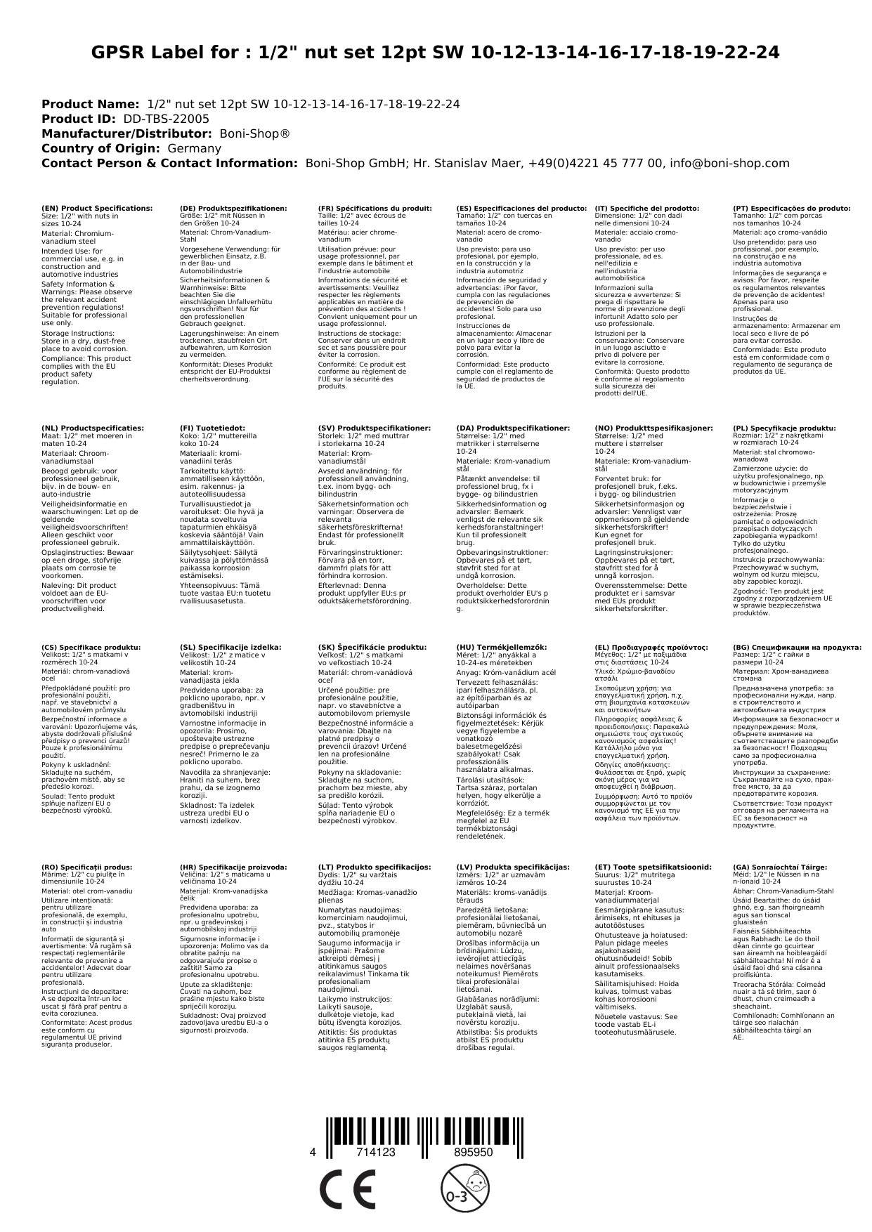 Nusskasten 1/2 Zoll, Steckschlüsselsatz, 12-Kant Nüsse, Steckschlüssel Set