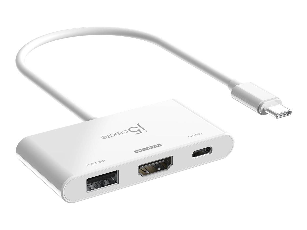 j5create JCA399 - Videoadapter - 24 pin USB-C männlich zu HDMI, USB-C (PD)