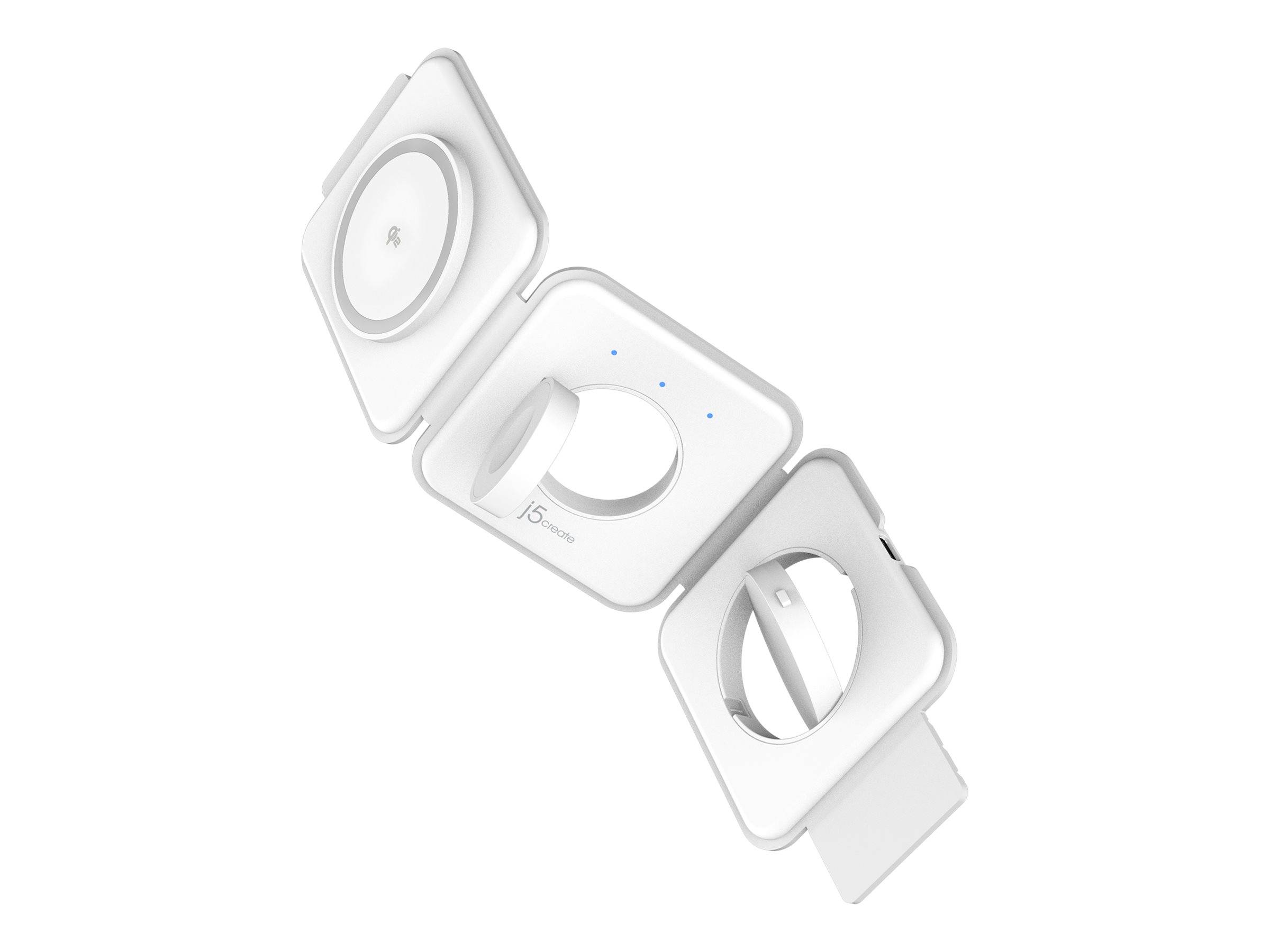 j5create JUPW3215W-N - Kabelloses Ladegerät - 3-in-1, magnetisch, mit Qi2