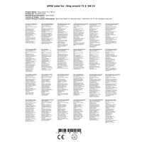 Ringratschenschlüssel 15mm, Ratschenringschlüssel, 72 Zähne Ringratschenschlüssel 15mm, Ratschenringschlüssel, 72 Zähne