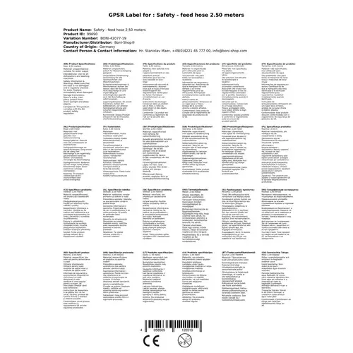 Zulaufschlauch Waschmaschine, Aquastop, 2,5m Sicherheitszulaufschlauch Zulaufschlauch Waschmaschine, Aquastop, 2,5m Sicherheitszulaufschlauch