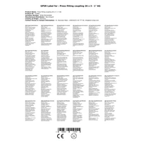 Pressfitting Kupplung 26 x 3 - 1 Zoll AG, Pressverbinder Pressfitting Kupplung 26 x 3 - 1 Zoll AG, Pressverbinder