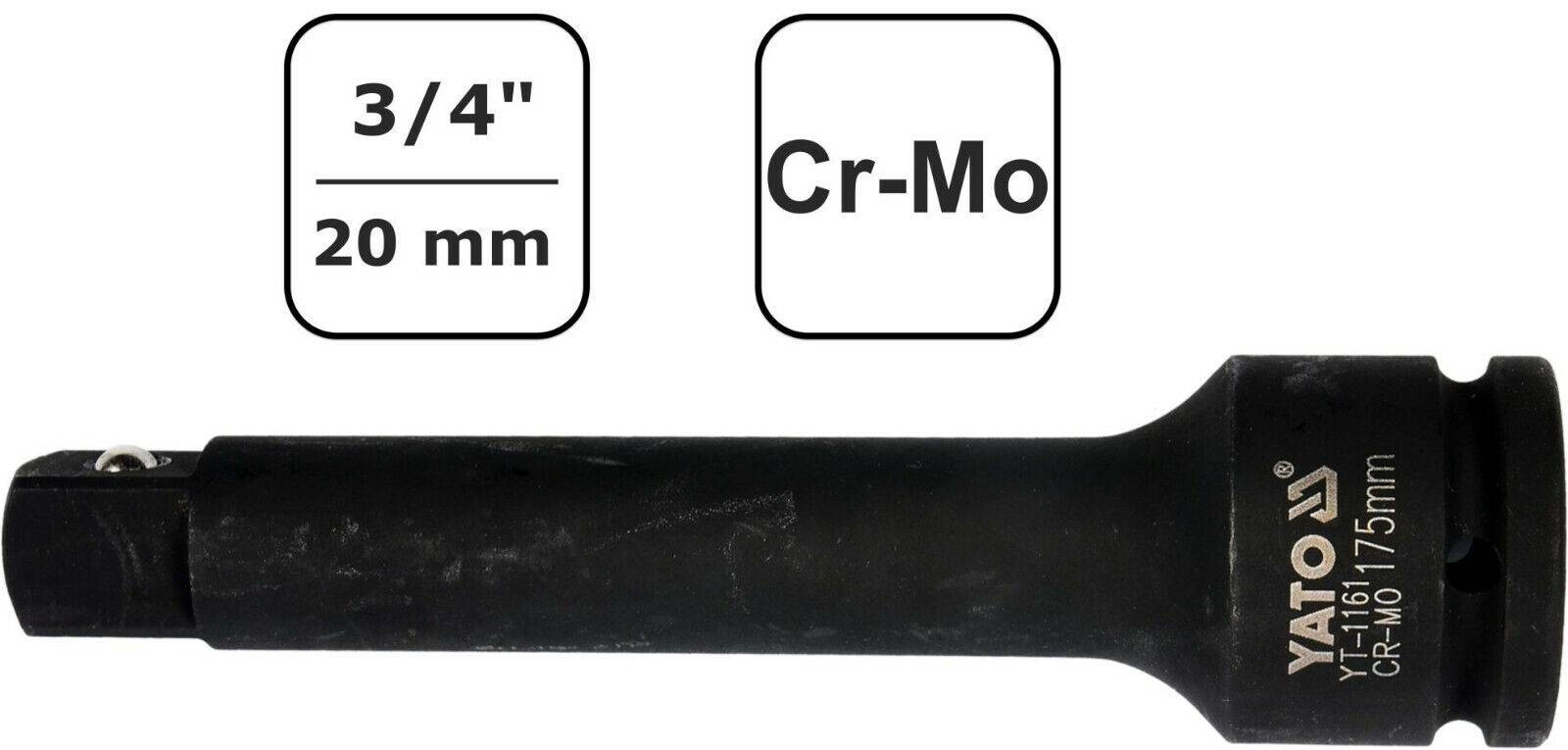 3/4 Zoll Verlängerung, 175mm, Cr-Mo, Schlagschrauber Verlängerung