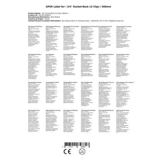 Stecknuss Schiene 3/4 Zoll, 12 Clips, Nuss Halterung Stecknuss Schiene 3/4 Zoll, 12 Clips, Nuss Halterung