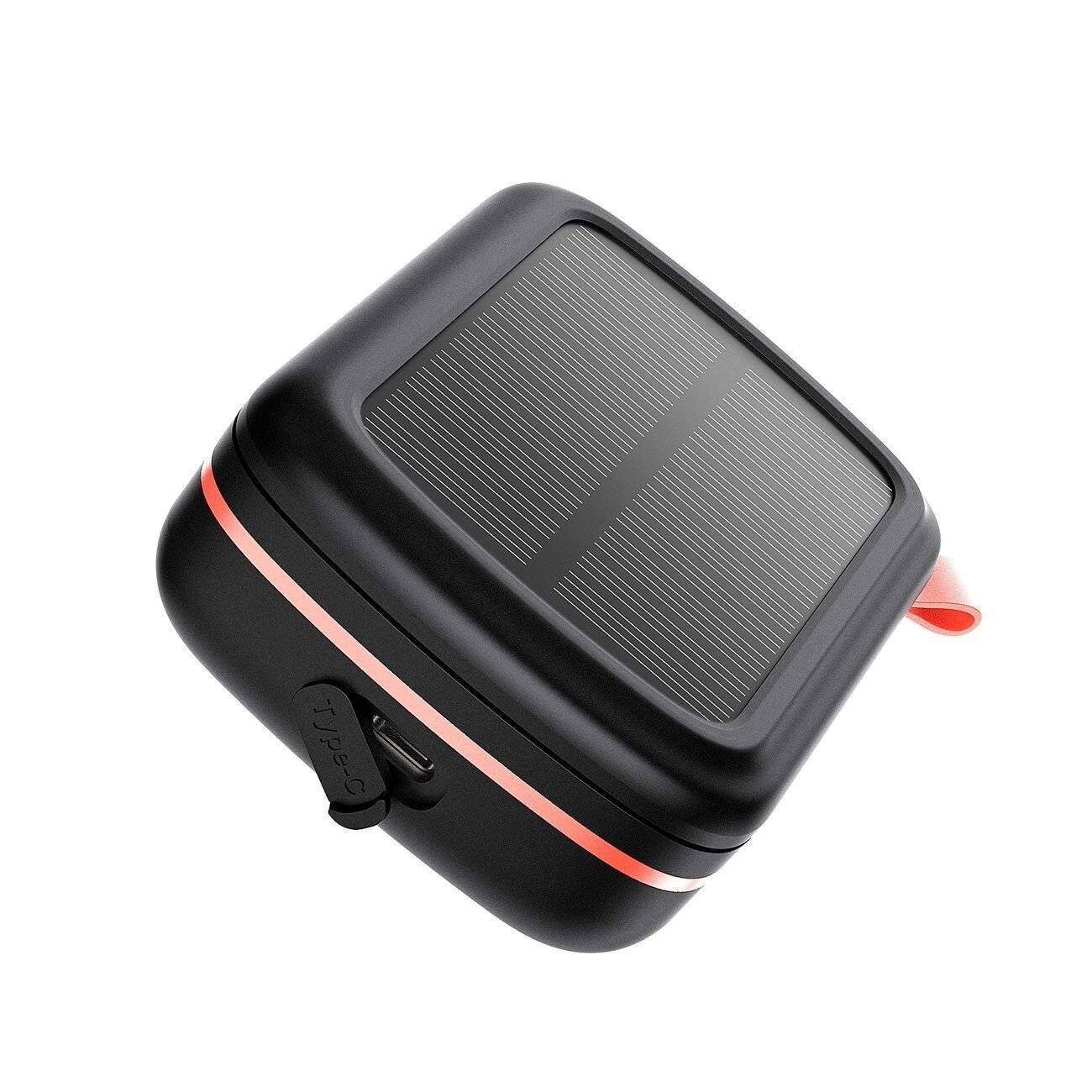 Choetech TWS kabellose Kopfhörer wasserdicht Solarpanel integrierter 2500mAh Powerbank schwarz