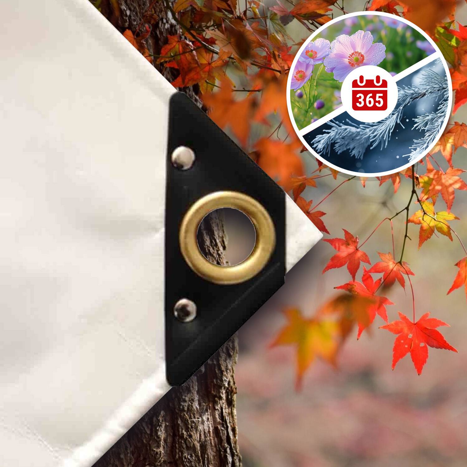 Abdeckplane 650g, PVC Plane 6x8m (48m²), weiß, Gewebeplane