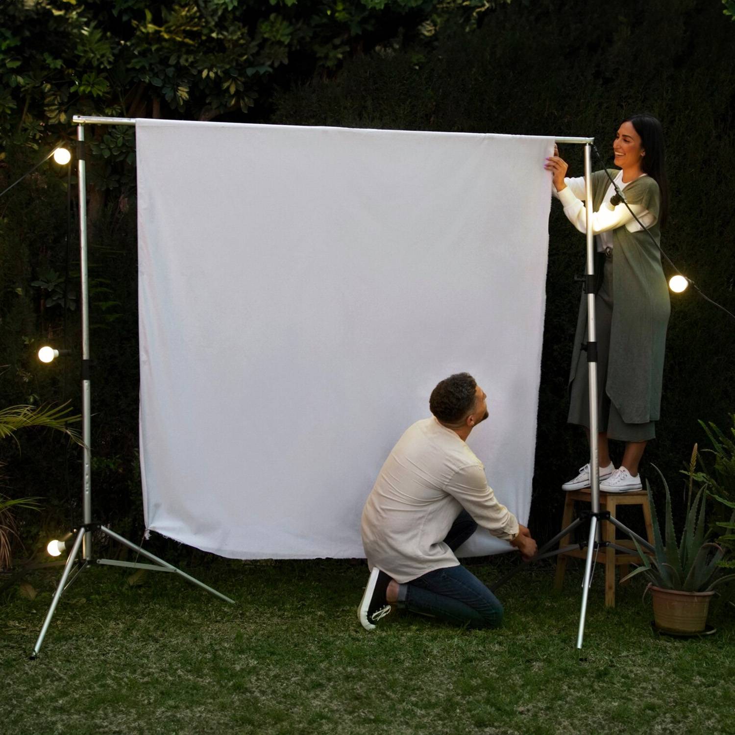 Abdeckplane, Gewebeplane, PVC Plane 650 g/m², 5 x 6m (30m²), weiß