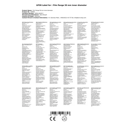 Folienflansch 50 mm, Teich, Tankdurchführung, Flansch, Durchführung Folienflansch 50 mm, Teich, Tankdurchführung, Flansch, Durchführung