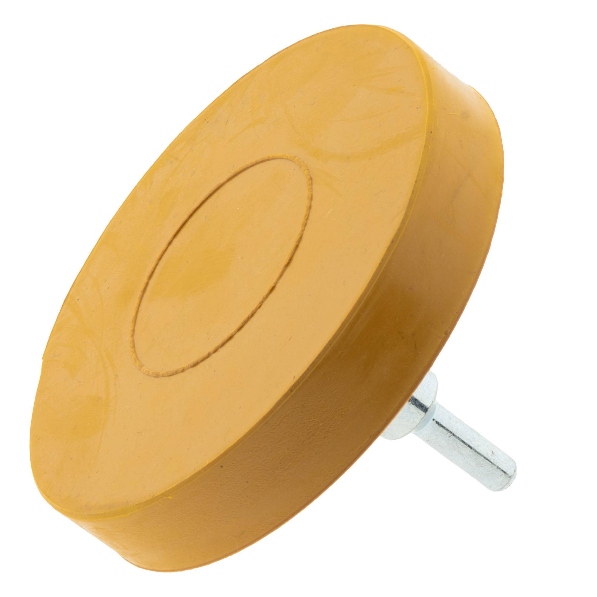 Radierscheibe 85mm Gelb – Folienradierer mit 6mm Schaft