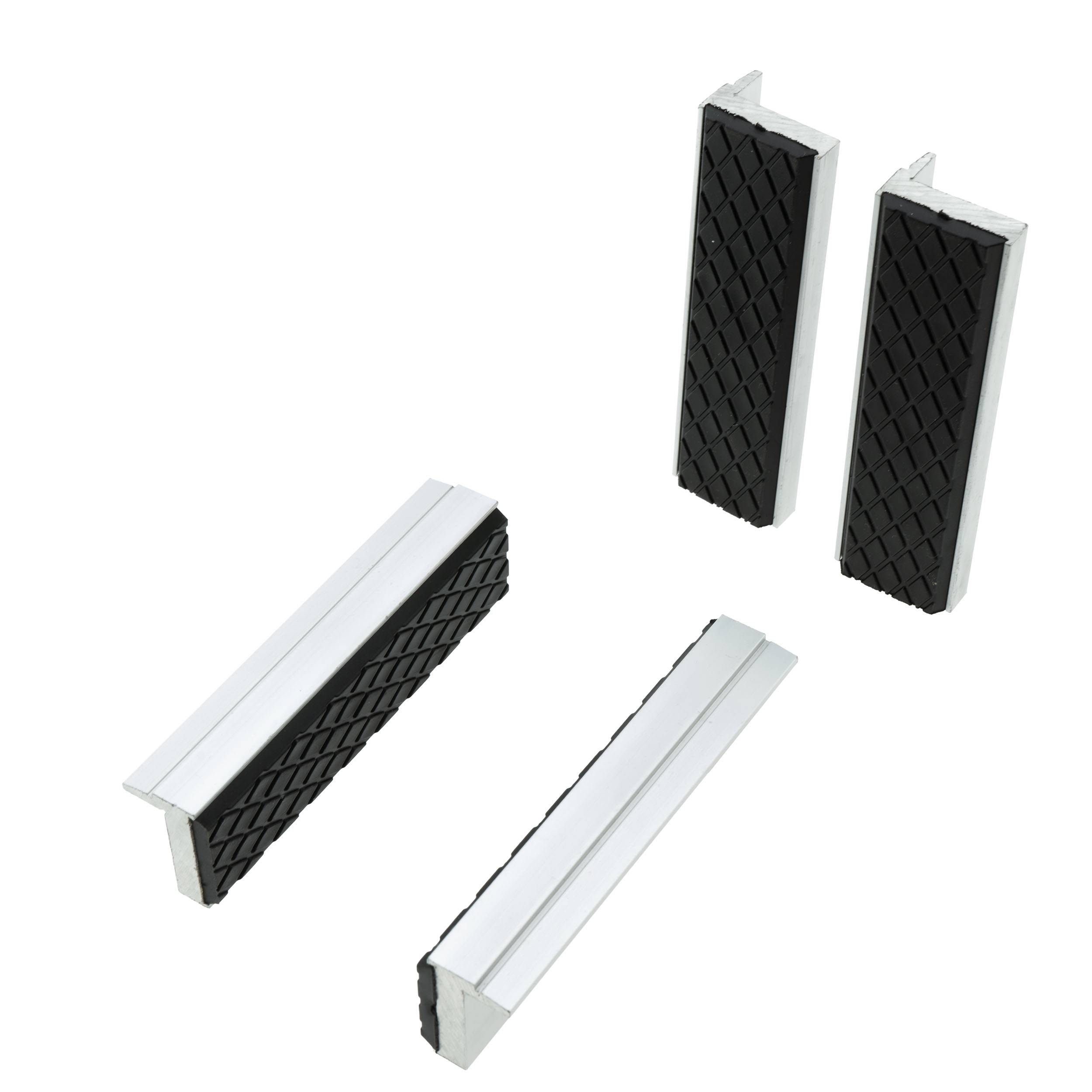 4 x Magnetische Schraubstock Schutzbacken 100mm gummiert