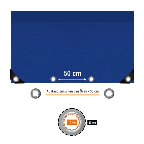 PVC Plane 650g/m², Abdeckplane, Plane 8x10 (80m²), blau, wasserdicht, reißfest PVC Plane 650g/m², Abdeckplane, Plane 8x10 (80m²), blau, wasserdicht, reißfest