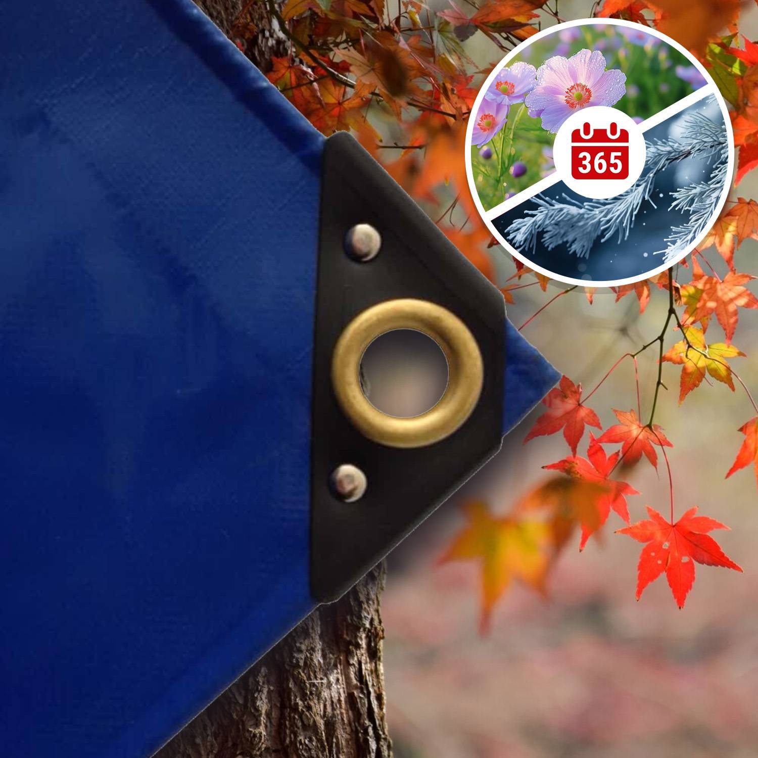 Abdeckplane PVC 4x5m, 650g/m², blau - Reißfest und Wasserdicht