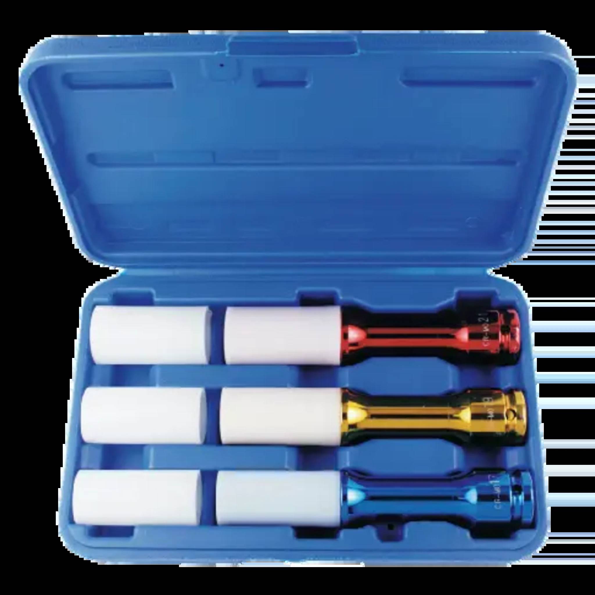 Schlagschraubernüsse, Steckschlüsselsatz 1/2 Zoll, 17-21mm, Chrom-Molybdän