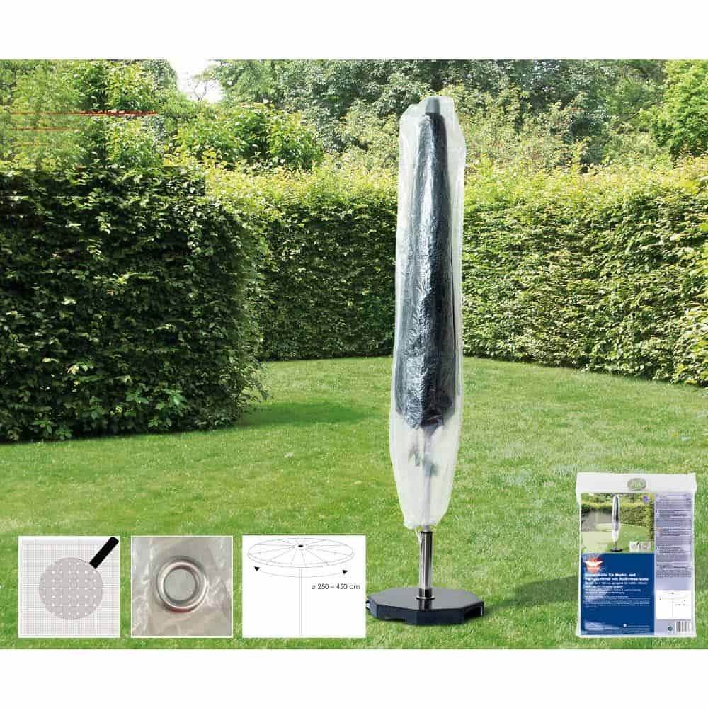 Gartenschirm Schutzhülle transparent, 250-450 cm, reißfest & wetterfest