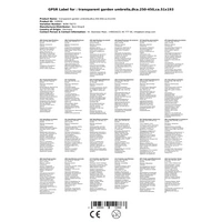 Gartenschirm Schutzhülle transparent, 250-450 cm, reißfest & wetterfest Gartenschirm Schutzhülle transparent, 250-450 cm, reißfest & wetterfest