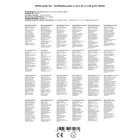 Gerüstplane, 1,10 x 10 m, 150 g/m², weiß, Bauplane Gerüstplane, 1,10 x 10 m, 150 g/m², weiß, Bauplane