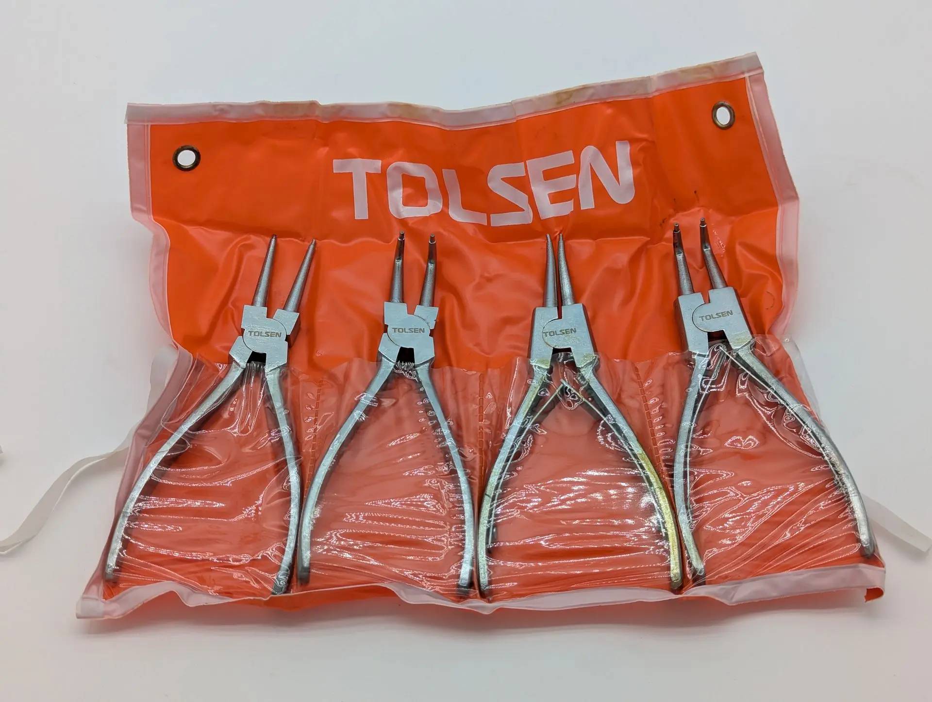 Seegeringzangen Set, 4 tlg, mit Tasche, Sprengringzange