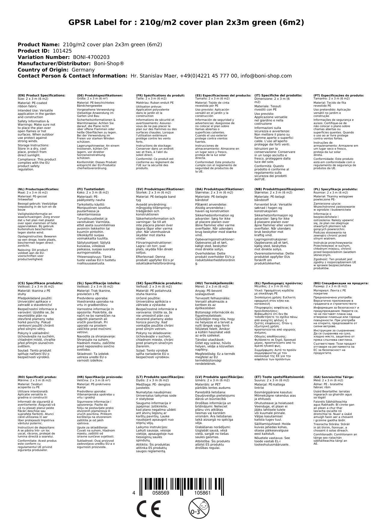 Abdeckplane 210g/m², 2x3m grün (6m²), wasserdicht, reißfest, UV-stabil