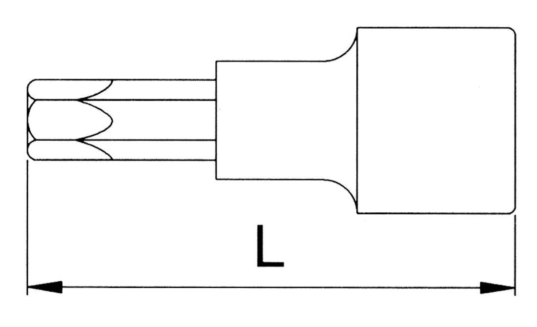 Ein Satz von neun goldfarbenen Schraubendreher-Bits, die diagonal angeordnet sind, jedes mit einer sechseckigen Basis und einer spitzen Spitze.