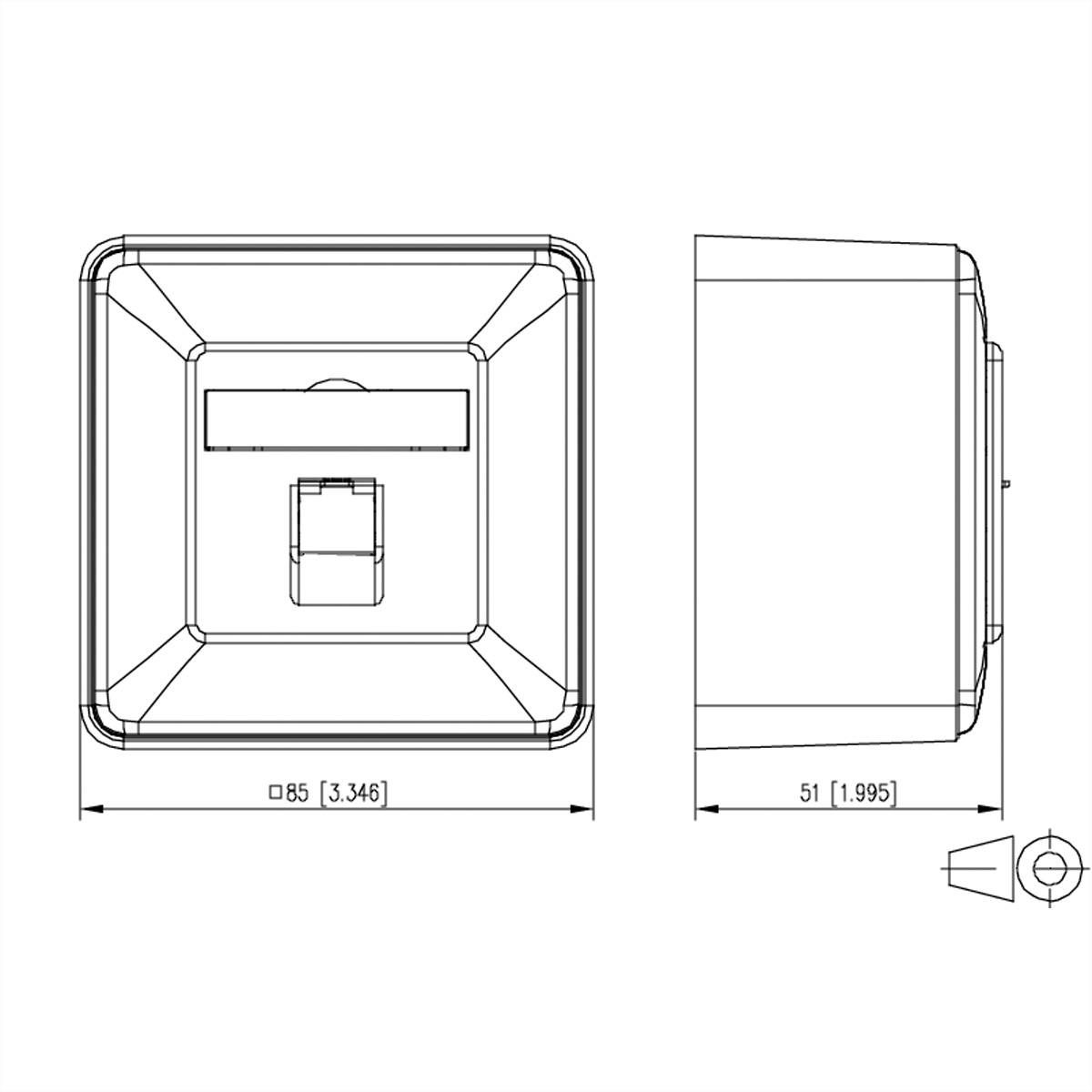 METZ CONNECT E-DAT C6A IDC Dose, 1 Port, AP, verkehrsweiß