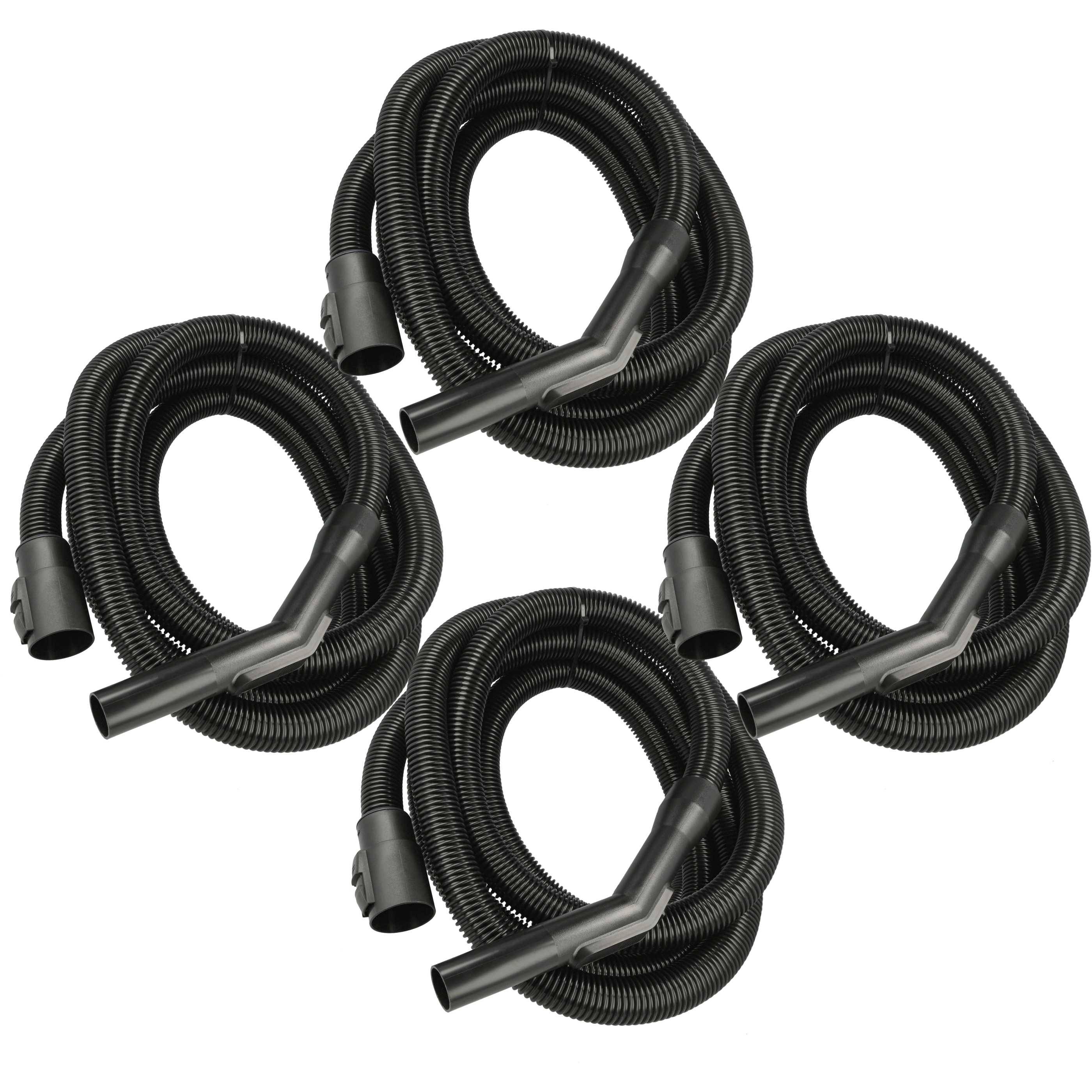 vhbw 4x Ersatz Schlauch kompatibel mit Kärcher WD 1 Compact Battery, Compact Battery Set Staubsauger - Flexibel, 5 m, Handgriff
