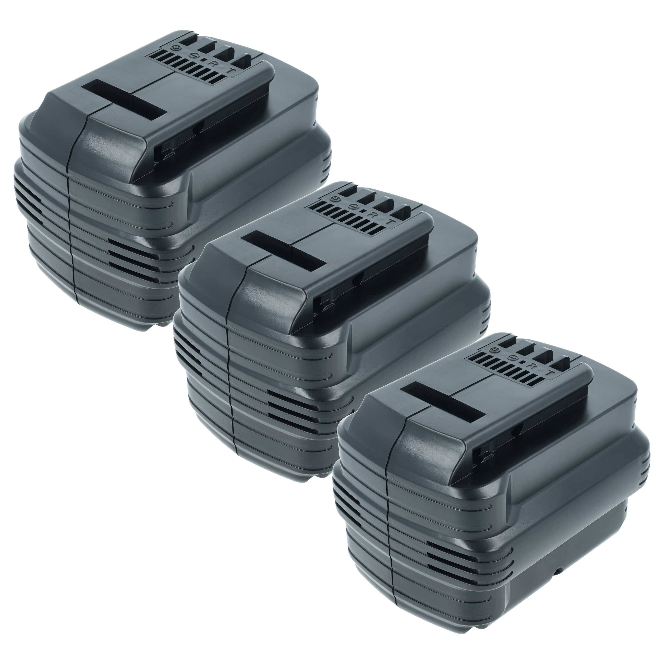 vhbw 3x Akku Ersatz für Dewalt DE0242, BHA24, DE0240, DE0241, DW005, DE0240-XJ, DE0243-XJ, DE0243 für Werkzeug (2000 mAh, NiMH, 24 V)