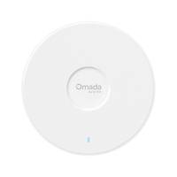 Ein weißer kreisförmiger kabelloses Zugangspunkt mit der Aufschrift 