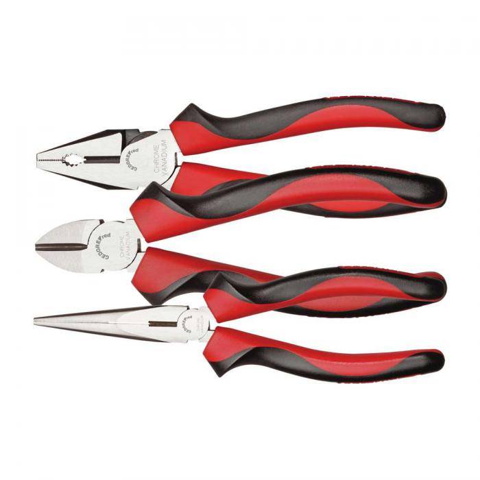 GEDORE red Zangen-Satz - Kombinationszange, Seitenschneider und Flachrundzange
